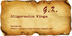 Gligorovics Kinga névjegykártya