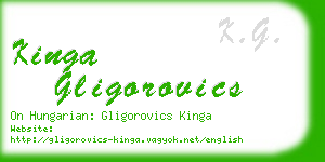 kinga gligorovics business card
